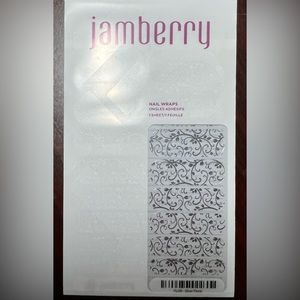 Jamberry Nail Wraps - Silver Floral